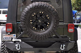 DV8 Offroad 07-18 Jeep Wrangler JK Rear Bumper w/ Tire Carrier & Tapered Bearing