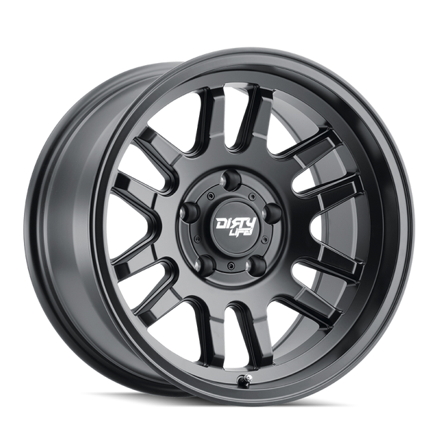 Dirty Life 9310 Canyon 17x9 / 6x139.7 BP / -12mm Offset / 106mm Hub Matte Black Wheel - Rowdy Warehouse 