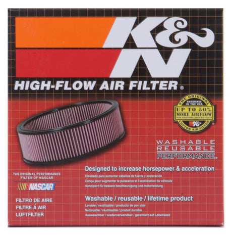 K&N Custom Racing Assembly - Round Tapered - Red 1.375in Neck Flange - 2.25in Over Height - Rowdy Warehouse 