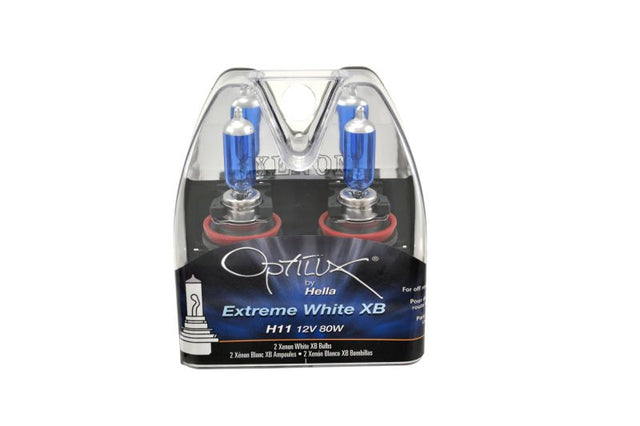 Hella Optilux XB Extreme Type H11 12V 80W Blue Bulbs - Pair - Rowdy Warehouse 