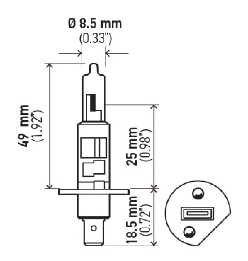 Hella Optilux H1 100W XB Extreme White Bulbs (Pair) - Rowdy Warehouse 