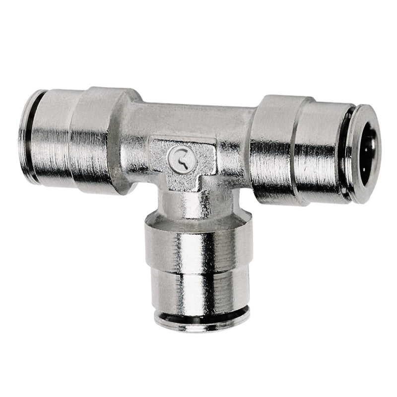 Firestone Union Tee 1/4in. Nickel Push-Lock Air Fitting - Single (WR17603461) - Rowdy Warehouse 