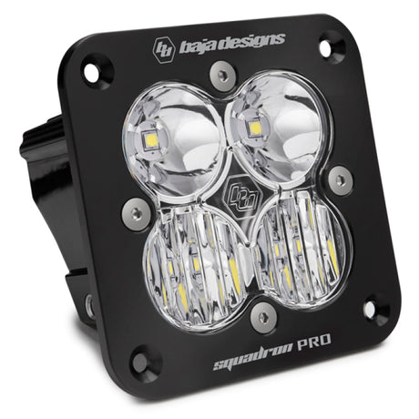 Baja Designs Squadron Pro Driving/Combo Pattern Flush Mount Black LED Light Pod - Clear - Rowdy Warehouse 