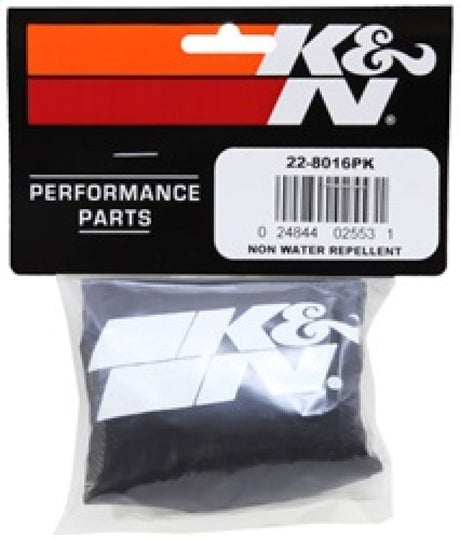 K&N Universal Precharger Round Straight Air Filter Wrap Black - Rowdy Warehouse 