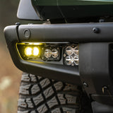 Baja Designs 21-22 Ford Bronco w/Steel Bumper S2 SAE Pro Fog Pocket Light Kit w/Upfitter - Clear - Rowdy Warehouse 