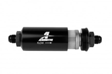 Aeromotive In-Line Filter - (AN -08 Male) 100 Micron Stainless Steel Element - Rowdy Warehouse 