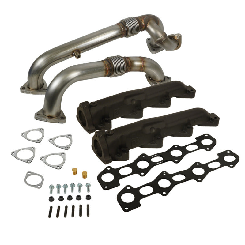 BD Diesel 08-10 Ford F-250/F-350/F-450/F-550 Powerstroke 6.4L Up Pipes Kit w/Manifold Set