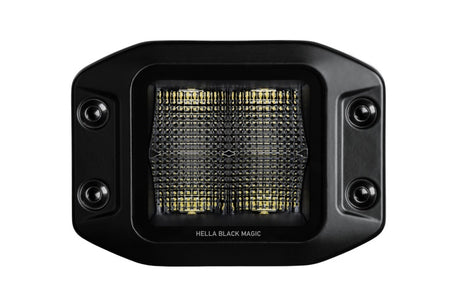 Hella Universal Black Magic 3.2in L.E.D. Cube Kit - Flood Beam (Flush Mount) - Rowdy Warehouse 