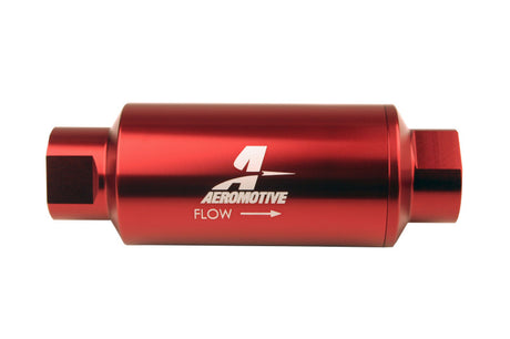 Aeromotive In-Line Filter - (AN-10) 10 Micron Microglass Element Red Anodize Finish - Rowdy Warehouse 