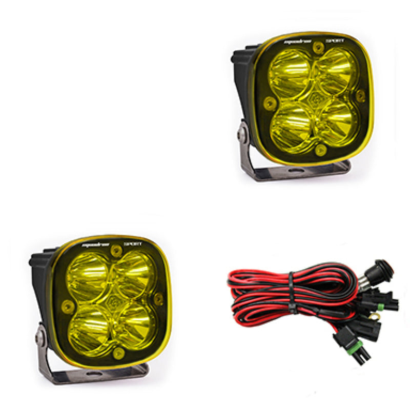 Baja Designs Squadron Sport Spot LED Light Pods - Amber - Rowdy Warehouse 