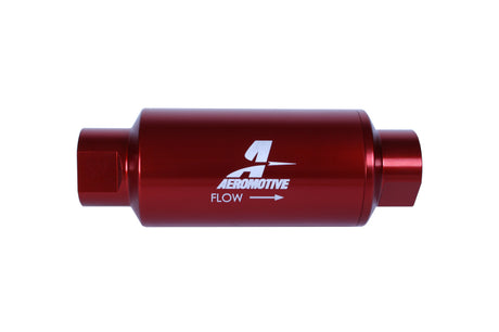 Aeromotive In-Line Filter - (AN-10) 10 Micron Microglass Element Red Anodize Finish - Rowdy Warehouse 