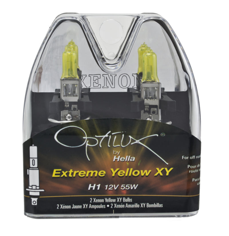 Hella Optilux H1 12V/55W XY Yellow Bulb - Rowdy Warehouse 