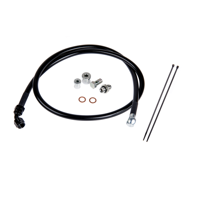 Fleece Performance Duramax Remote Turbo Oil Feed Line Kit for 01-16 6.6L Duramax Turbochargers - Rowdy Warehouse 