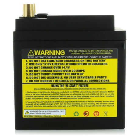 Antigravity H6/Group 48 Lithium Car Battery w/Re-Start - Rowdy Warehouse 