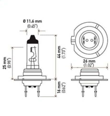 Hella Optilux H7 12V/55W XY Xenon Yellow Bulb - Rowdy Warehouse 