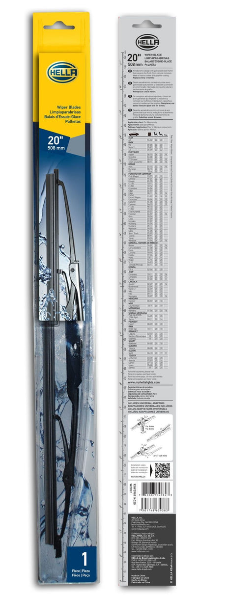 Hella Standard Wiper Blade 20in - Single - Rowdy Warehouse 