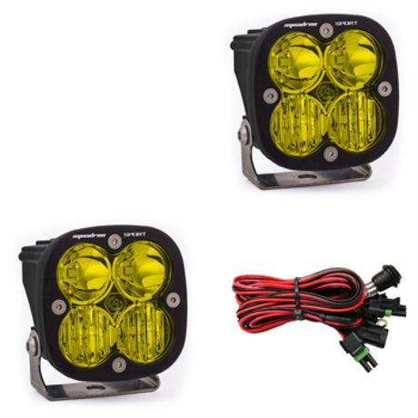 Baja Designs Squadron Sport Driving/Combo Pair LED Light Pods - Amber - Rowdy Warehouse 