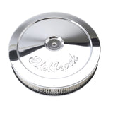 Edelbrock Air Cleaner Pro-Flo Series Round Steel Top Paper Element 10In Dia X 3 5In Chrome - Rowdy Warehouse 