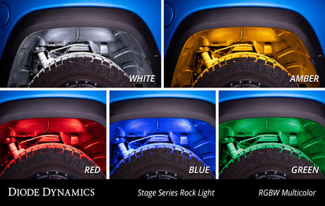 Diode Dynamics Stage Series RGBW LED Rock Light (8-pack) - Rowdy Warehouse 