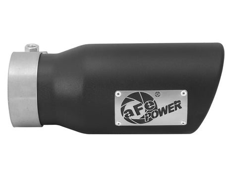 aFe MACHForce XP 3in Inlet x 4in Outlet x 9in Length Clamp-On Black Tip - Rowdy Warehouse 