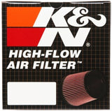 K&N Universal ChromeRound Tapered Air Filter 3in Flange ID / 6in Base OD / 4.5in Top OD / 8in Height