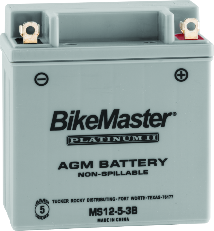 BikeMaster AGM Battery - MS12-5-3B - Rowdy Warehouse 