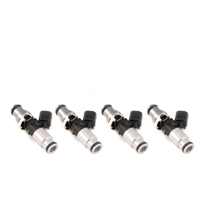 Injector Dynamics 1050X Injectors 14mm (Grey) Adaptor Top - (Silver) Bottom Adapter (Set of 4) - Rowdy Warehouse 