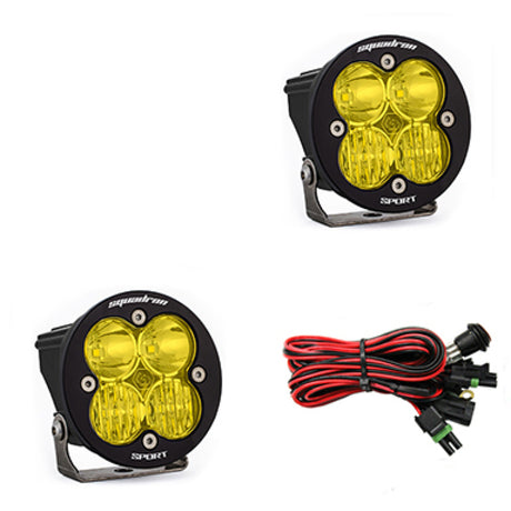 Baja Designs Squadron R Sport Driving/Combo Pair LED Light Pods - Amber - Rowdy Warehouse 