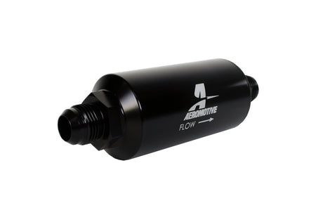 Aeromotive In-Line Filter - (AN-10) 100 Micron Stainless Steel Element Black Anodize Finish - Rowdy Warehouse 