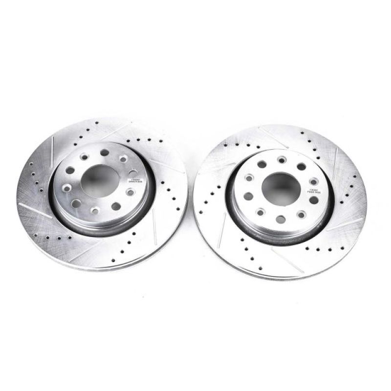 Power Stop 18-19 Jeep Wrangler Front Evolution Drilled & Slotted Rotors - Pair