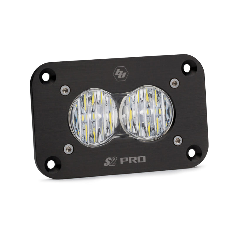 Baja Designs S2 Sport Flush Mount Wide Cornering Pattern LED Work Light - Clear Lens - Rowdy Warehouse 