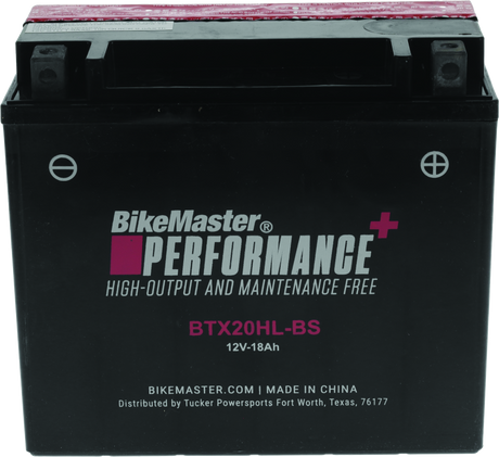 BikeMaster BTX20HL-BS Battery - Rowdy Warehouse 