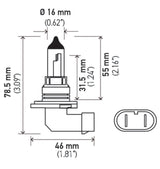 Hella 9006 12V 55W Xen White Bulb (Pair) - Rowdy Warehouse 