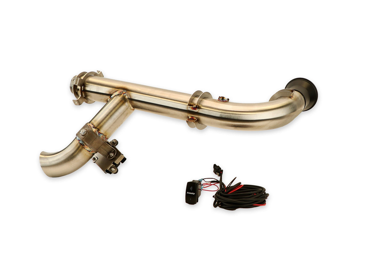 SIDE PIECE Header Pipe with Electronic Cutout - Can-Am Maverick X3 - Rowdy Warehouse 