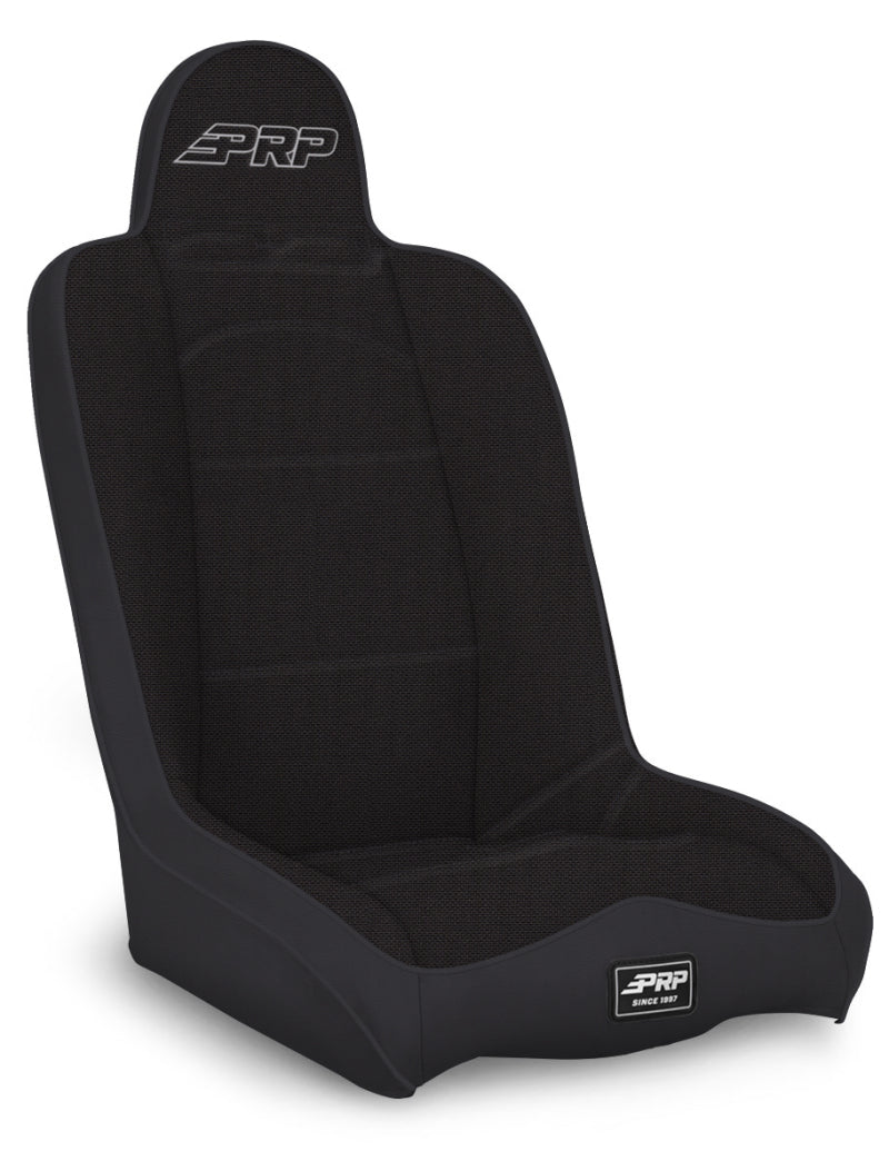 PRP Daily Driver High Back Suspension Seat (Two Neck Slots) - All Black