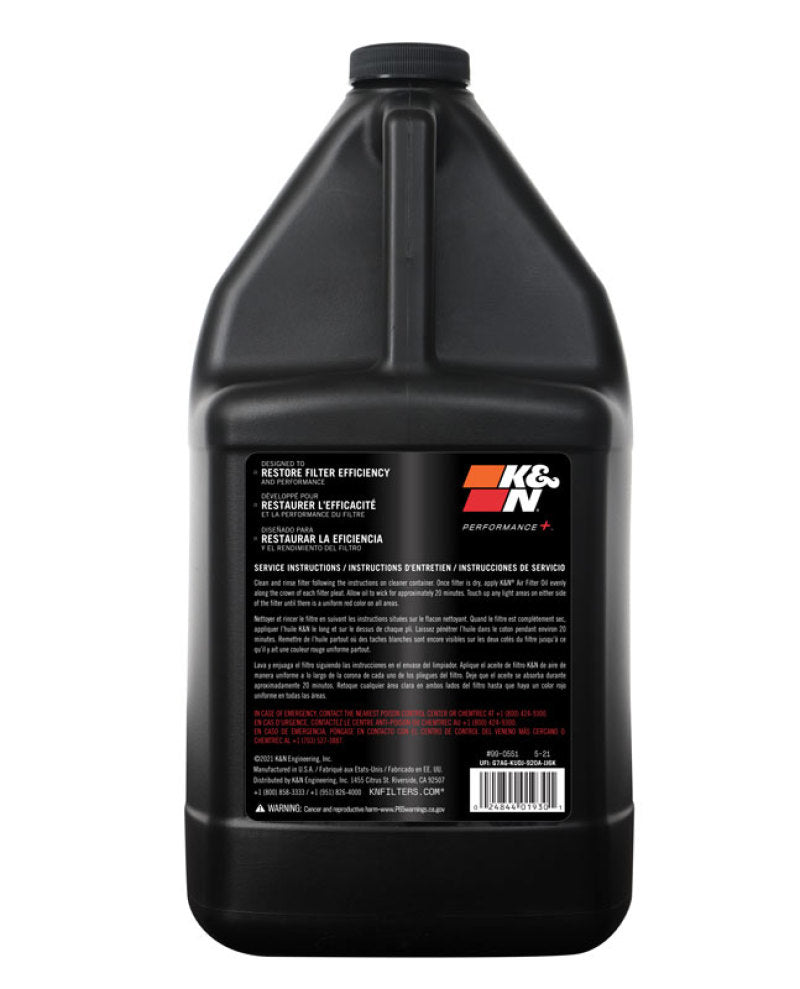 K&N 1 Gallon Air Filter Oil - Rowdy Warehouse 