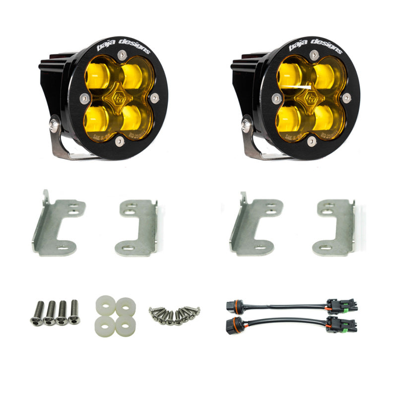 Baja Designs 18-20 Jeep JL Fog Pocket Kit For Wrangler JL Sahara Squadron Amber Lens SAE FPK - Rowdy Warehouse 