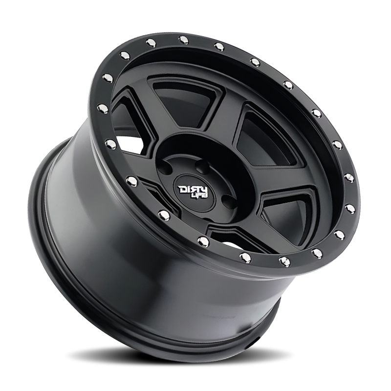 Dirty Life 9315 Compound 17x9 / 6x139.7 BP / -12mm Offset / 106mm Hub Matte Black Wheel - Rowdy Warehouse 