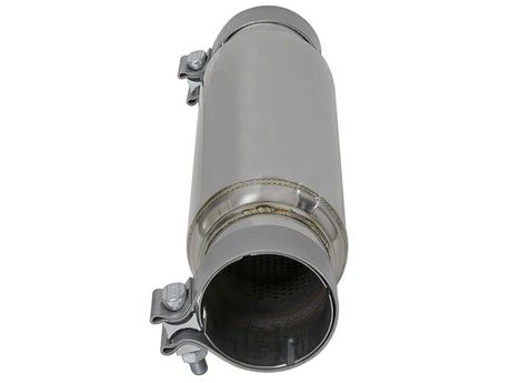 aFe MACH Force-Xp 409 SS Resonator 3in. Inlet/Outlet / 4in. Diameter / 12in. Body / 16in. Length - Rowdy Warehouse 