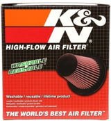 K&N Univ Rubber Round Tapered Filter 4.375in Flg ID/10 Deg Flg Angle 6in B OD/4.625in T OD/6.5in H