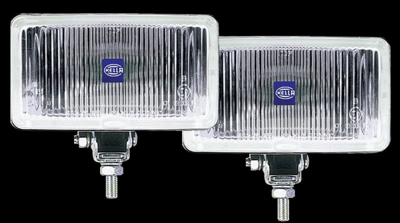 Hella 450 H3 12V SAE/ECE Fog Lamp Kit Clear - Rectangle (Includes 2 Lamps) - Rowdy Warehouse 