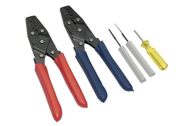 Haltech Dual Crimper Set - Includes 3 Pin Removal Tools - Rowdy Warehouse 