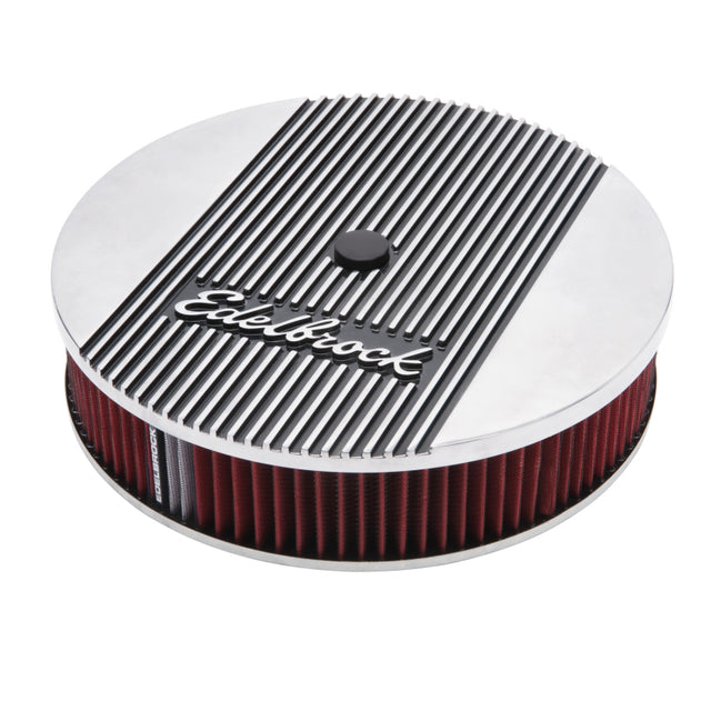 Edelbrock Air Cleaner Elite II 14In Diameter w/ 3In Element Polished - Rowdy Warehouse 