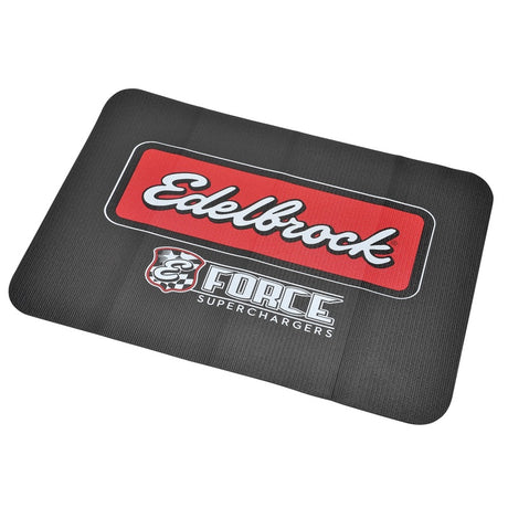 Edelbrock Racing Fender Cover - PVC Foam Mat - 2 Color Printed Edelbrock Racing Logo - Rowdy Warehouse 