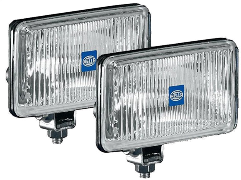 Hella 450 H3 12V SAE/ECE Fog Lamp Kit Clear - Rectangle (Includes 2 Lamps) - Rowdy Warehouse 