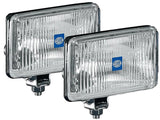 Hella 450 H3 12V SAE/ECE Fog Lamp Kit Clear - Rectangle (Includes 2 Lamps) - Rowdy Warehouse 