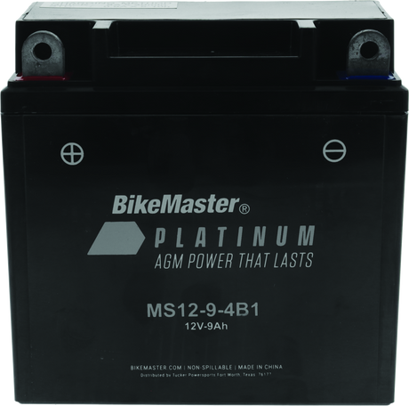 BikeMaster AGM Battery - MS12-9-4B1 - Rowdy Warehouse 