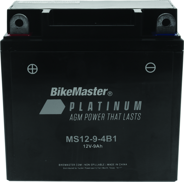 BikeMaster AGM Battery - MS12-9-4B1 - Rowdy Warehouse 