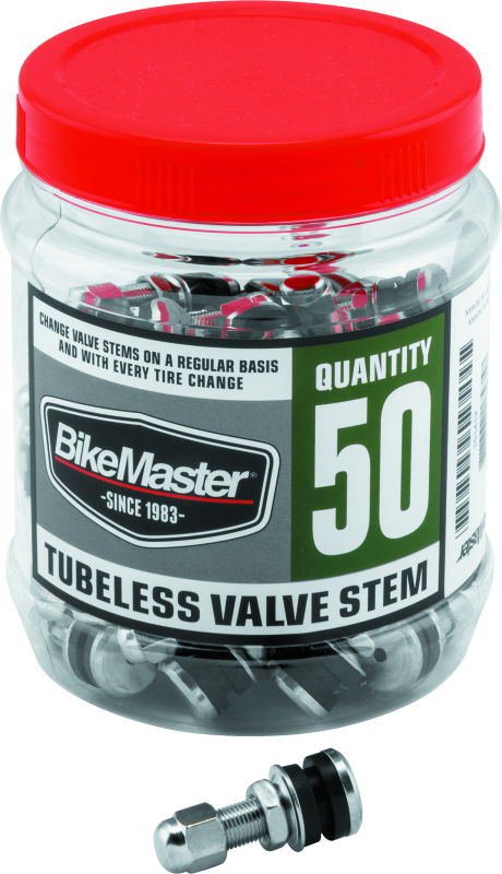 BikeMaster Valve Stem Chrome Tubeless Tub 50