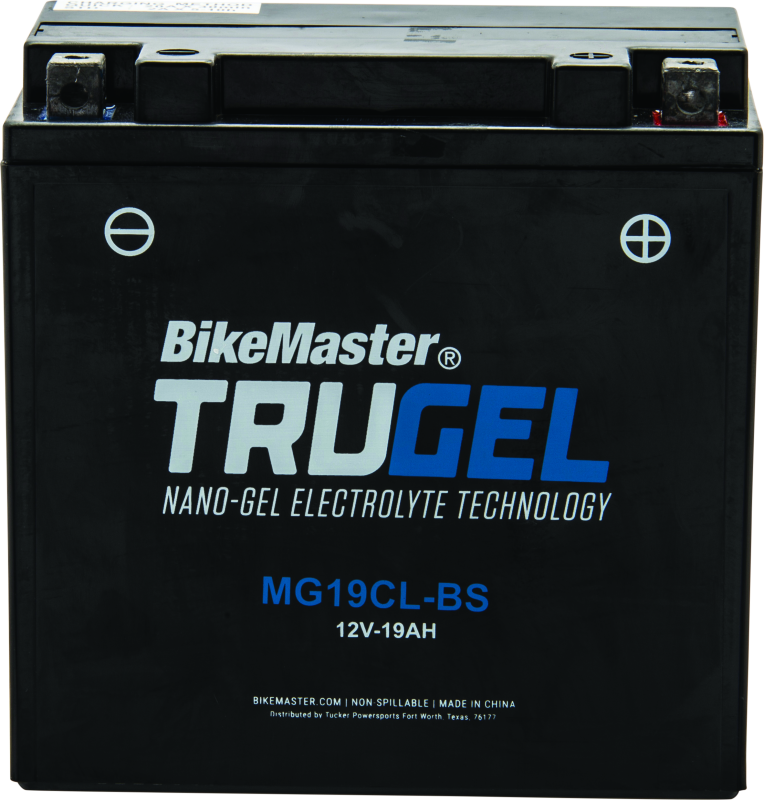 BikeMaster Trugel Battery MG19CL-BS - Rowdy Warehouse 